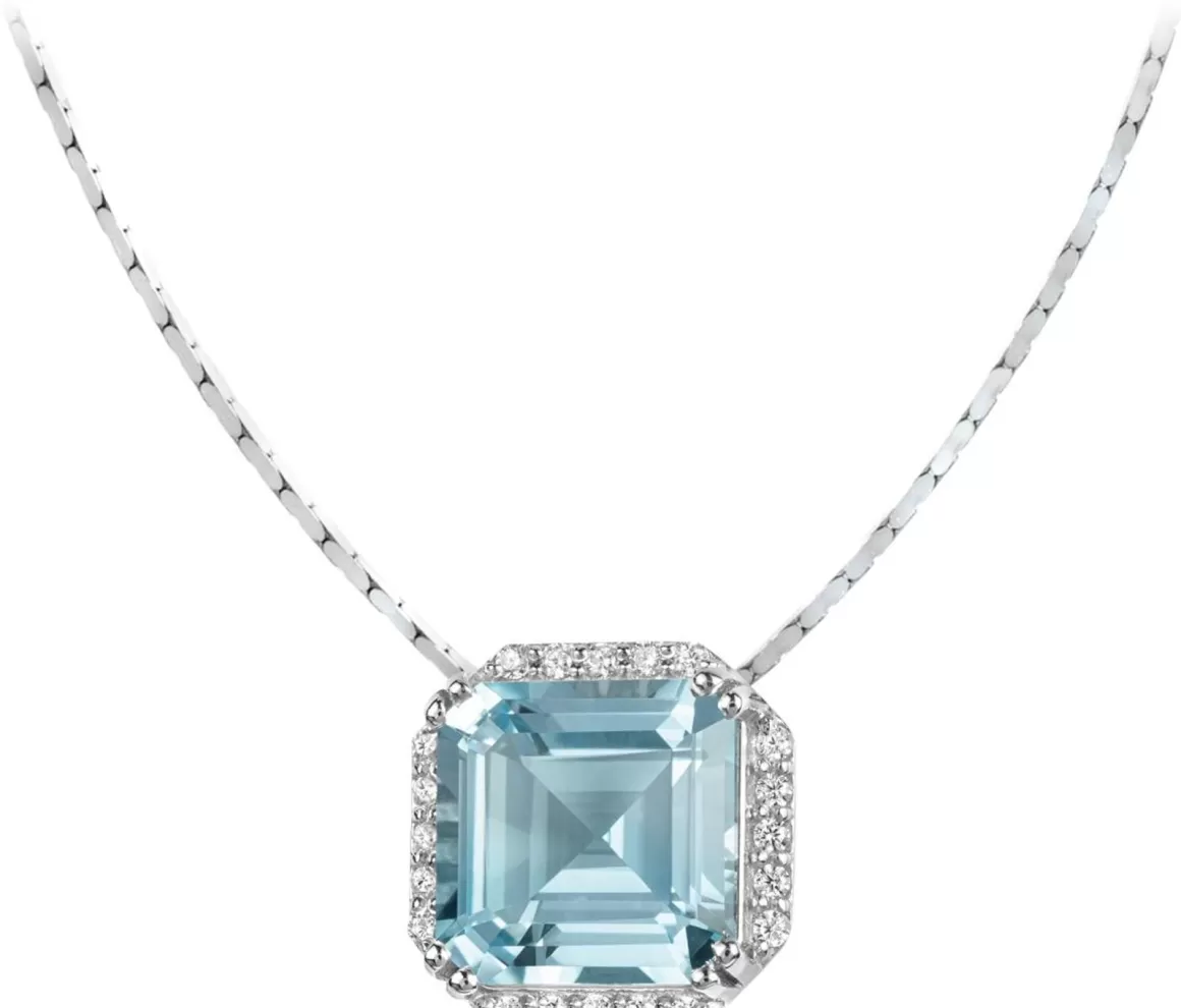 Halsketten>Jacques Lemans Kette Sterlingsilber Mit Sky Blue Topaz