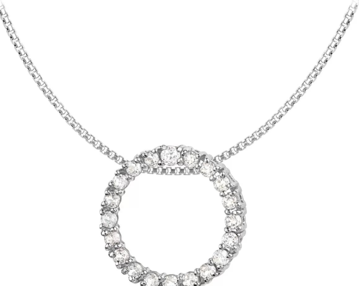 Halsketten>Jacques Lemans Kette Sterlingsilber Mit White Topaz