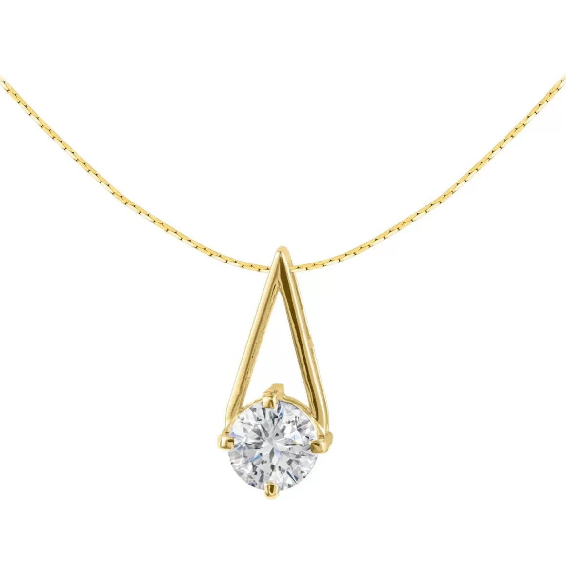 Halsketten>Jacques Lemans Kette Sterlingsilber Vergoldet Mit White Topaz